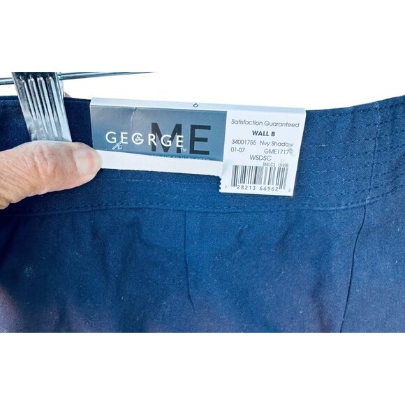 George Ladies Navy Shadow Shorts  97% Cotton 3% Spandex Size 6 - Picture 4 of 6